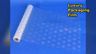 Luxuriöse Geschenkboxfolie mit strukturierter, glitzernder, mattierter Prägung