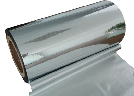 Good price Biaxial orientierter Polyester-Mehrschicht-metallisierter Verbundfilm mit Dual-Tone-Spiegel-Finish 2,8 km Industrie-Rolle Online